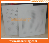Perforated gypsum ceiling tile